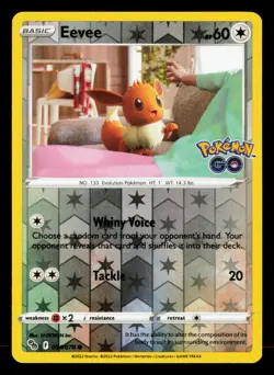 Eevee 054/078 Common Pokemon GO Pokemon Reverse Holo LP - Image 1