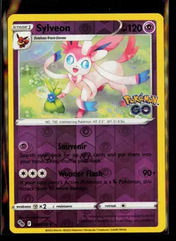 Sylveon 035/078 Holo Rare Pokemon GO Pokemon Reverse Holo NM/M - Image 1
