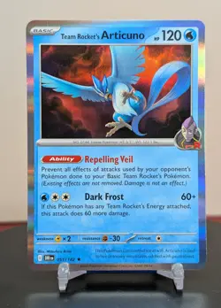 Pokemon Team Rocket's Articuno #051/182 Destined Rivals English Holo Rare - Image 1