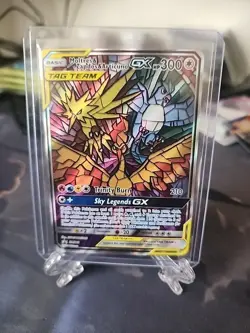 Pokemon Moltres & Zapdos & Articuno GX SM210 Promo Full Art Holo TAG TEAM HP 300 - Image 1