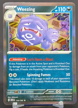Pokemon Weezing #110/165 English Scarlet & Violet 151 Holo Rare - Image 1