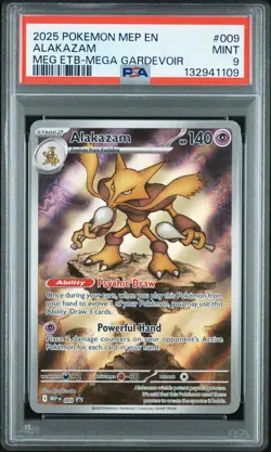 Pokemon TCG Alakazam 009 Mega Evolutions Promo PSA 9 - Image 1