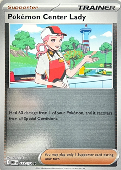 Pokemon Center Lady 123/132 Mega Evolution Reverse Holo NM Pokemon DNA GAMES - Image 1