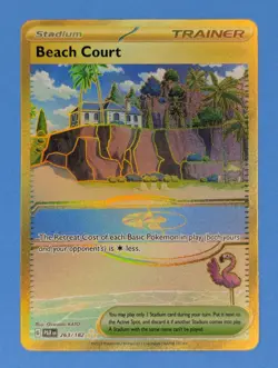 Beach Court 263/182 Pokemon TCG Hyper Rare SV04: Paradox Rift Near Mint - Image 1
