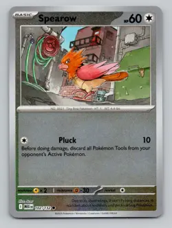 Reverse Holo Spearow 102/132 Common Mega Evolution Pokemon - Image 1