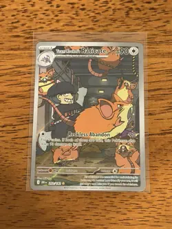 Pokemon Team Rockets Raticate Illustration Sv10: Destined Rivals 202/182 - Image 1