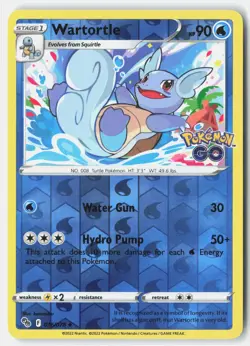 Wartortle Uncommon Reverse Holo Pokemon GO 016/078 NM Ryo Ueda - Image 1