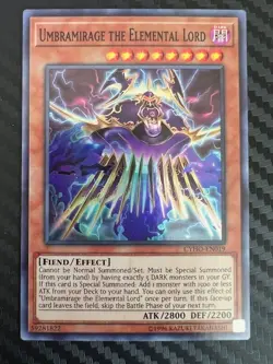 Yugioh Umbramirage the Elemental Lord CYHO-EN019 Super Rare Unlimited NM - Image 1