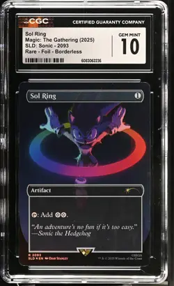 SOL RING Secret Lair Foil Rare Sonic CGC 10 MTG [Nostalgium] - Image 1