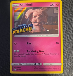 Pokemon Snubbull Black Star Promo SM200 Detective Pikachu EN Basic 60HP Holo - Image 1