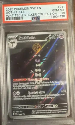 Gothitelle #2112025 Pokemon SVP Black Star Promo White Tech Sticker PSA 10 - Image 1