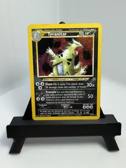 Pokemon Tyranitar Neo Discovery Holo Rare #12/75 100 HP English 2001 - Image 1