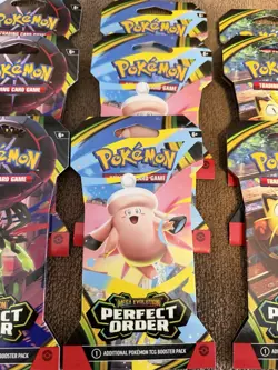 Pokemon TCG - Mega Evolution PERFECT ORDER Booster Pack All 12, 3 sets Of 4 - Image 5