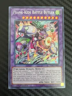 Yugioh Prank-Kids Battle Butler HISU-EN019 Secret Rare 1st Edition NM - Image 1