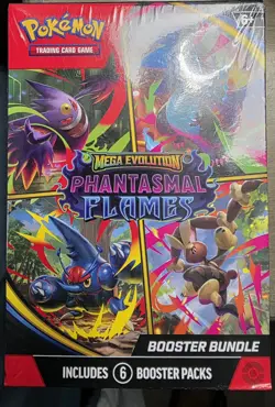 Pokemon TCG Mega Evolution Phantasmal Flames Booster Bundle Sealed - Image 1