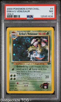 2000 Pokemon Gym Challenge Erika's Venusaur Holo 4/132 PSA 7 - Image 1