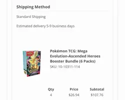 4x Pokemon TCG Mega Evolution Ascended Heroes Booster Bundle PRESALE CONFIRMED - Image 1
