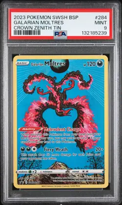 Galarian Moltres Pokemon Swsh Black Star Promo 284 NM PSA 9 - Image 1