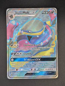 Alolan Muk GX FULL ART 138/147 Pokemon Burning Shadows NM 🐙 - Image 1
