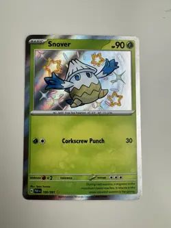 Pokemon TCG Snover Scarlet & Violet: Paldean Fates 100/091 Holo Shiny Rare - Image 1