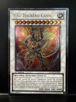 Yu-Gi-Oh! YuGiOh T.G. Halberd Cannon EXVC-EN043 1st Ed Ultimate Rare LP - Image 1