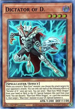 Yugioh: Dictator of D. - BACH-EN005 - Super Rare - 1st Edition - NM - Image 1