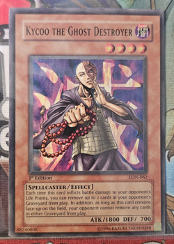 Yu-Gi-Oh! TCG Kycoo the Ghost Destroyer LON-062 1st Edition Super Rare - Image 1