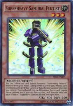 Yugioh! LP Superheavy Samurai Flutist - SECE-ENS01 - Super Rare - Limited Editio - Image 1