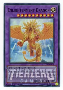 Yugioh LEDE-EN038 Enlightenment Dragon Super Rare 1st Edition NM/LP - Image 1