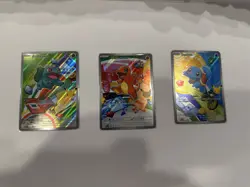 Pokemon First Partner Illustration Bulbasaur Charmander Squirtle 3 Card Lot - Image 1