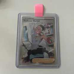 Professor Burnet Pokemon TCG Silver Tempest Trainer Card TG26/TG30 Full Art NM - Image 1