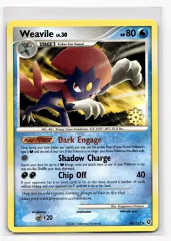 Pokemon Card Weavile 40/132 Advent Countdown Calendar Snowflake Stamp Promo - Image 1