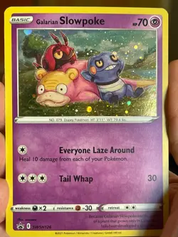 POKEMON GALARIAN SLOWPOKE SWSH126 PROMO COSMOS HOLO VLP CARD - Image 3