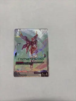 Gundam Aerial Rebuild GD01-067 LR+ FOIL Newtype Rising Gundam Card Game - Image 1