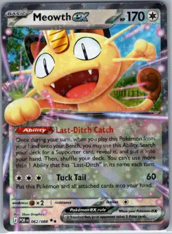 Meowth ex 062/088 ME03: Perfect Order - Pokemon Card - NM - Image 1