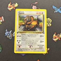 1ST ED Italian Tauros 47/64 NM -Vintage Pokemon Card- Jungle (8q) - Image 1