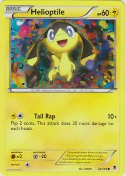 Pokemon Card - Helioptile - Phantom Forces - Rare - 28/119 - Image 1