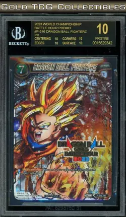 BGS 10 BLACK LABEL ⭐ Dragon Ball Fighterz Battle Hour 2023 Goku DBS Promo Card - Image 1