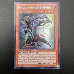 YuGiOh Ninja Grandmaster Hanzo CT09-EN003 Secret Rare Limited Edition NM - Image 1