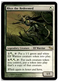 MTG Rhys the Redeemed - Shadowmoor Moderately Played English - Image 1