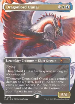 MTG Dragonlord Ojutai (Non-Foil) Borderless 2-sided 1973 Mythic Secret Lair NM - Image 1
