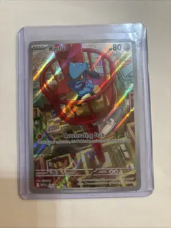 Riolu Mega Evolution Promo Pokemon TCG Card Full Art Holo - Image 1