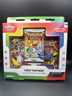 Pokemon TCG First Partner Illustration Collection Series 1 Box SEALED 3 Promos - Image 1