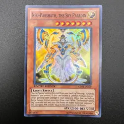 YuGiOh Neo-Parshath, the Sky Paladin CT08-EN009 Super Rare Limited Edition NM - Image 1