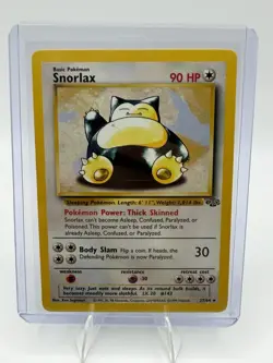 Pokemon TCG Snorlax Jungle 27/64 Rare Regular 90 HP Body Slam Unlimited - Image 1