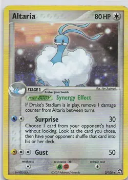 Pokemon TCG Altaria 2/108 Power Keepers Holo Rare Half Swirls 🌀 - Image 1