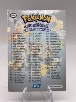 Pokemon Checklist Foil 1999 Topps TV Animation Edition Blue Logo MP - Image 2
