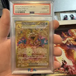 Pokemon 2023 Charizard EX Gold Hyper Rare Obsidian Flames 228/197 PSA 10 - Image 1