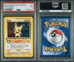 2000 POKEMON NEO GENESIS PICHU HOLO 1ST EDITION #12 PSA 7 - Image 3