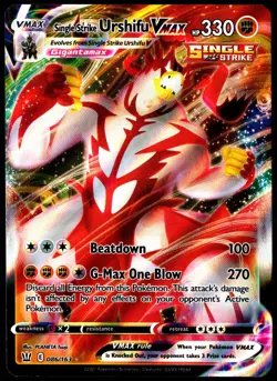 Pokemon TCG Single Strike Urshifu VMAX 086/163 Battle Styles Ultra Rare - LP - Image 1
